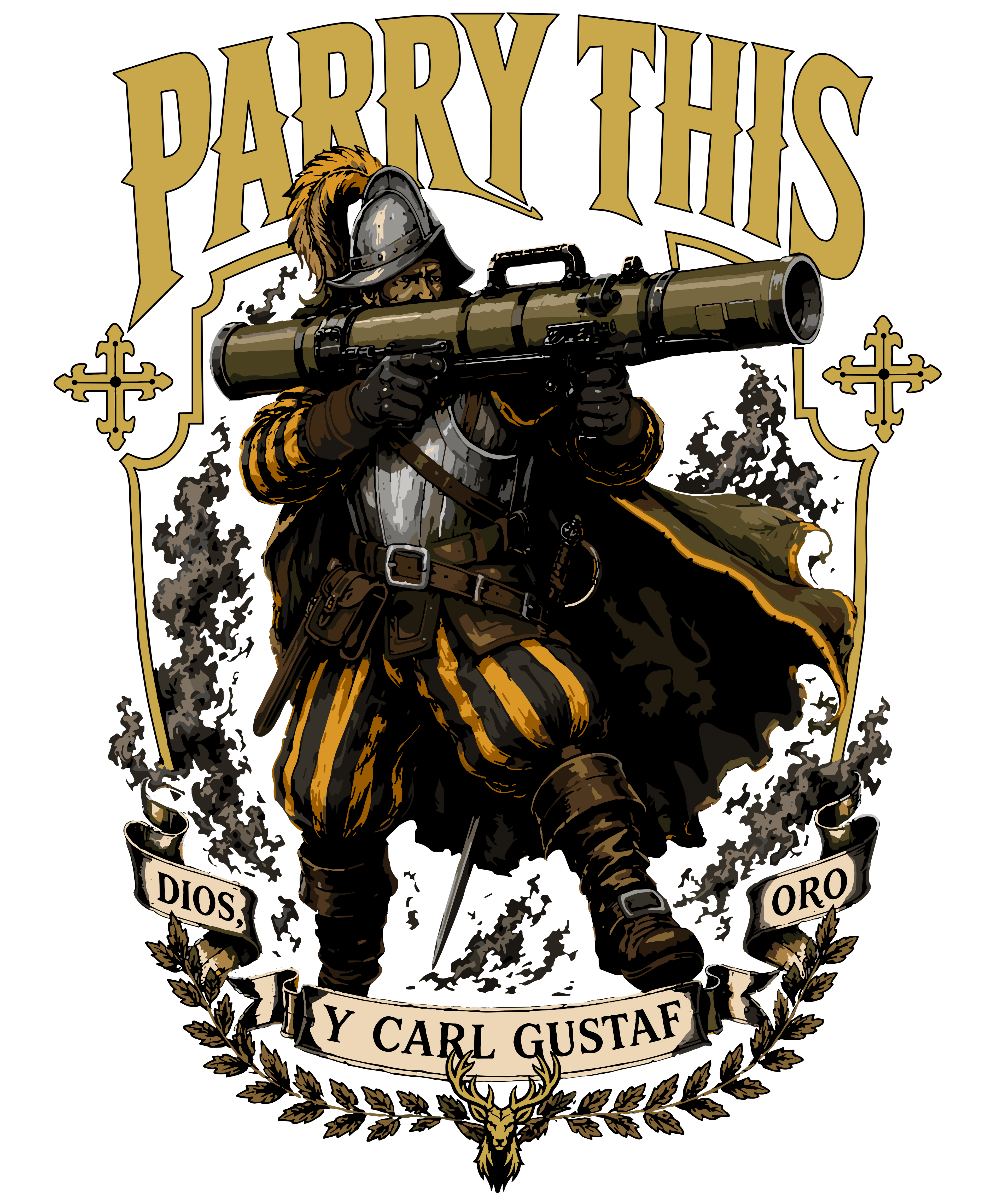 Parry This - Dios y Carl Gustaf y Oro Hoodie